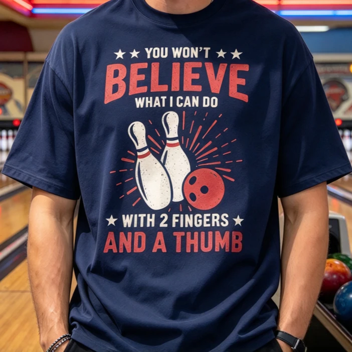 Bowling Lover Gift T Shirt Men Funny Bowler Quote Graphic Tee Retro Bowling Ball Pins Print Casual Cotton Short Sleeve Y2k Top