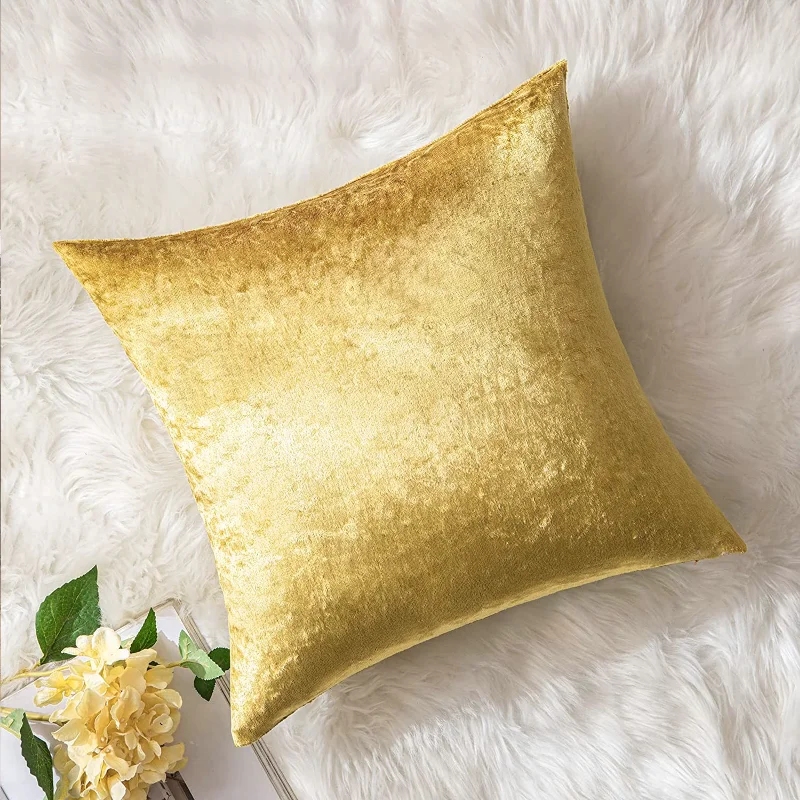 Golden Velvet Pillow Cover Luxury Soft Sofa Bed Living Room Pillow Case Home Bed 50x70cm Pillow Covers New