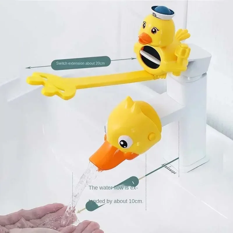 Shower Accessories Cartoon Duck Kitchen Convenient Device for BabyWashing Faucet Extender for Kids Hand Washing in Bathroom Sink