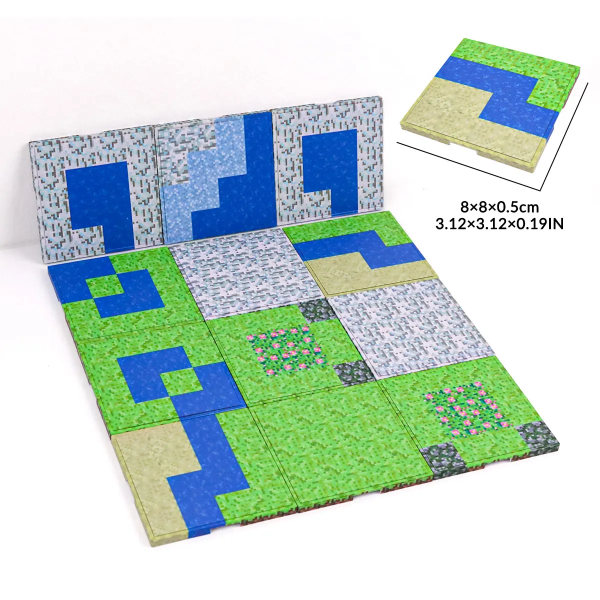 Magnetyczna płyta bazowa z wieloma płytkami bazowymi pasującymi do moich magnetycznych klocków konstrukcyjnych DIY dla dzieci.