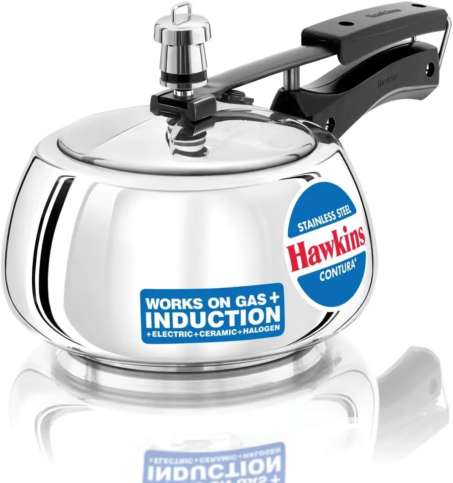 

Pressure Cooker, Stainless Steel Inner Lid Cooker, Handi Cooker, Induction , Small , Silver SSC20