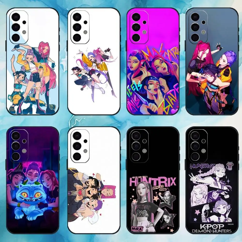

Kpop D-Demon H-Hunters Phone Case For Samsung Galaxy A73,A72,A71,A70,A53,A52,A51,Others Soft Black Cover