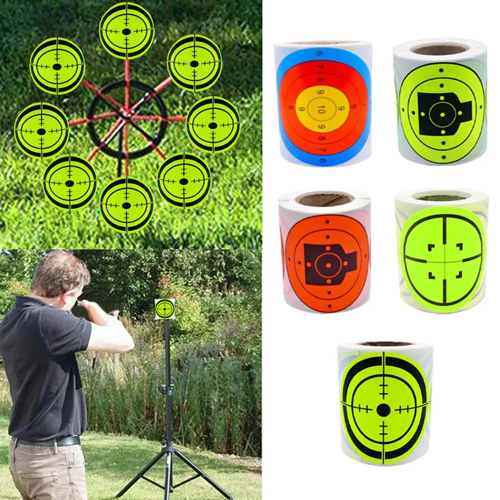 Shooting Targets 200Pcs Shooting Exercises Splatter Training Self Target Adhesive Stickers Fluorescent Targets Supplies Pap D4L0