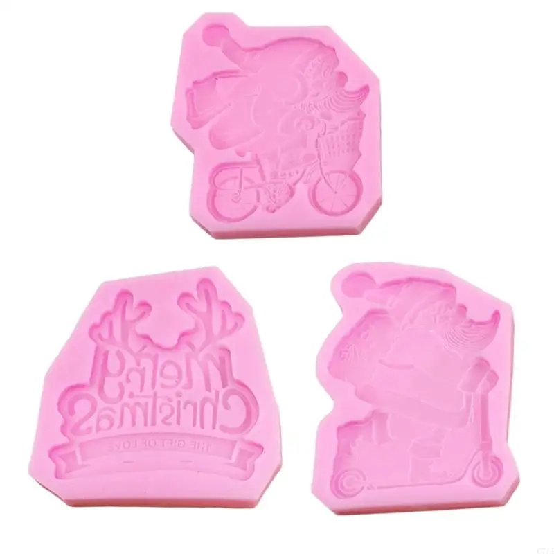 

Christmas Santa Silicone Baking Mold Dishwasher Safe Sturdy For Candy Chocolate Decorations