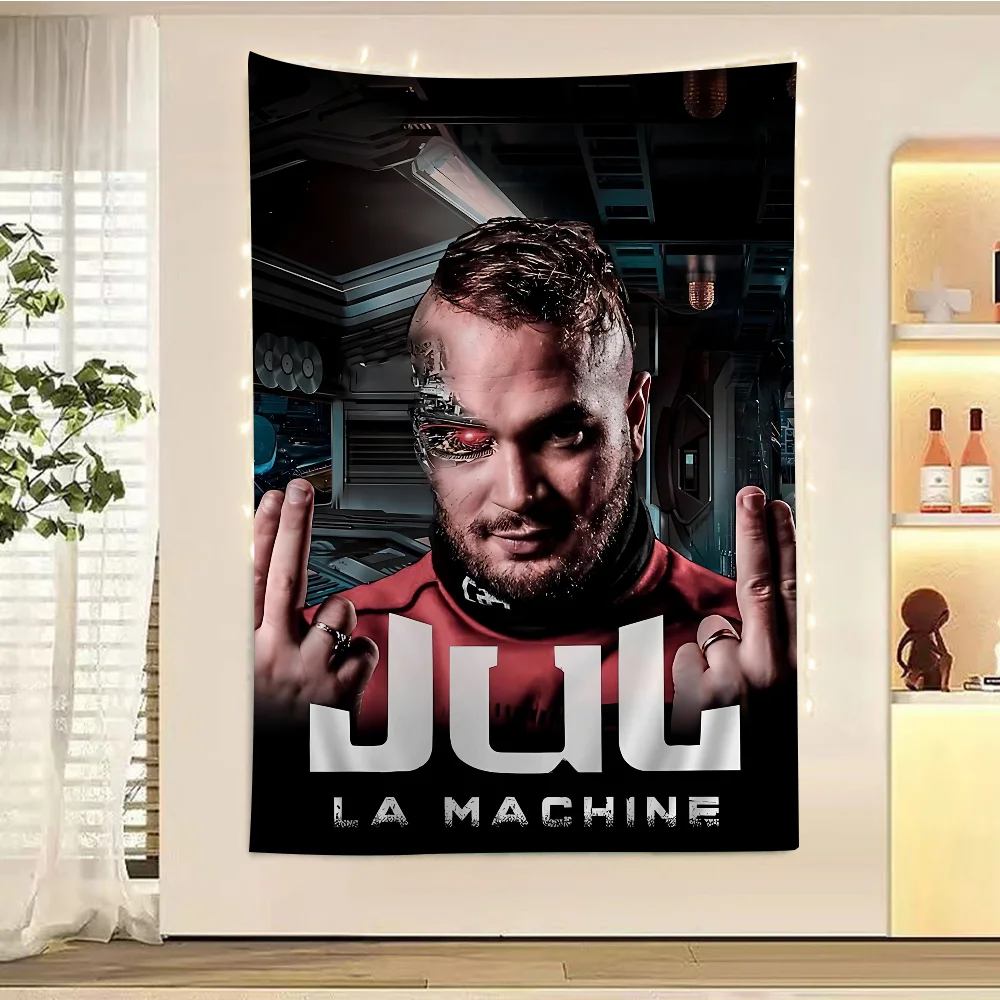 Rapper JuL Music Album Cover L-LOL Tapestry Art Printing Art Science Fiction Room Home Decor Wall Art Decor