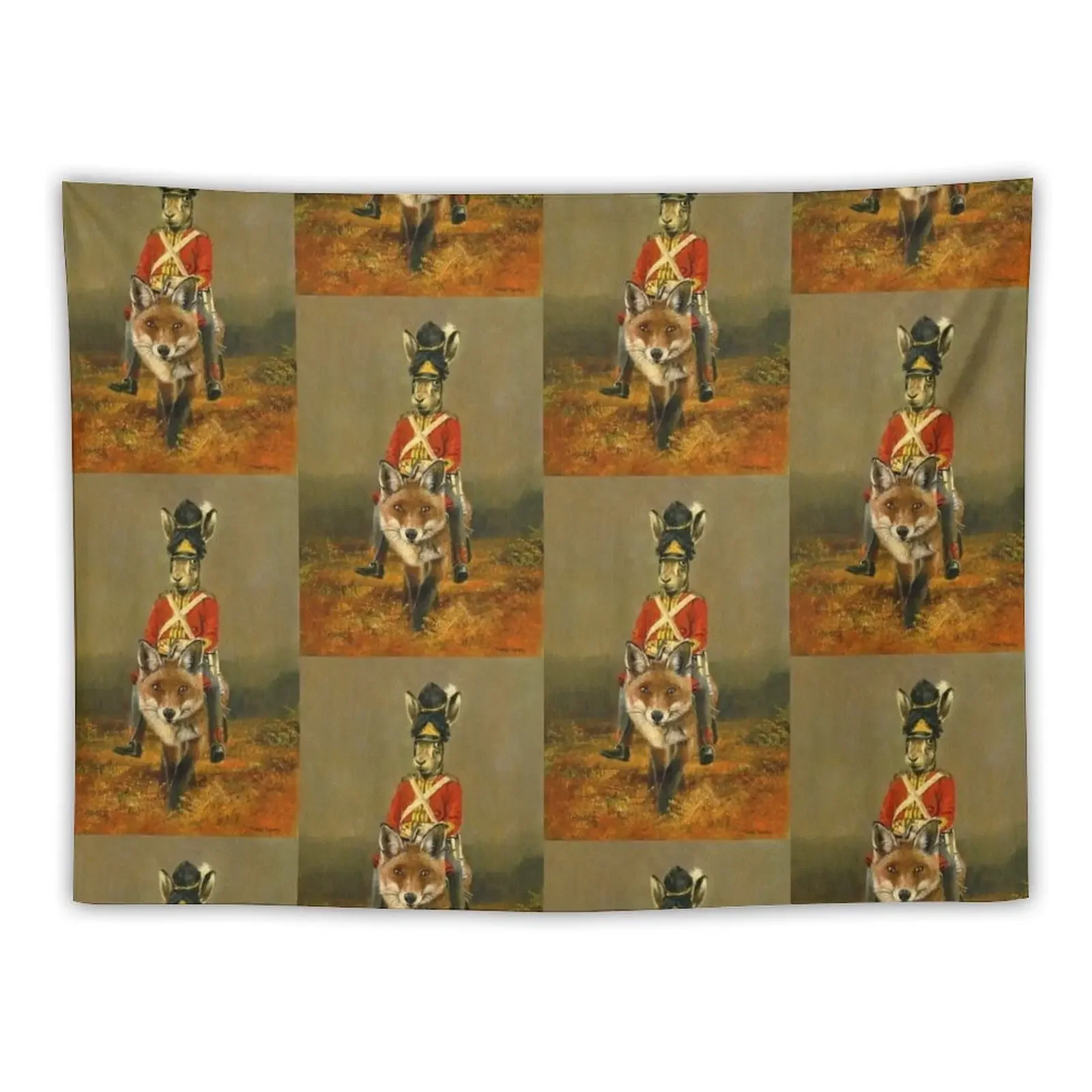 

Hare And Fox Cavalry Tapestry Home Decorations Aesthetic Wall Hanging Bathroom Decor Tapestry