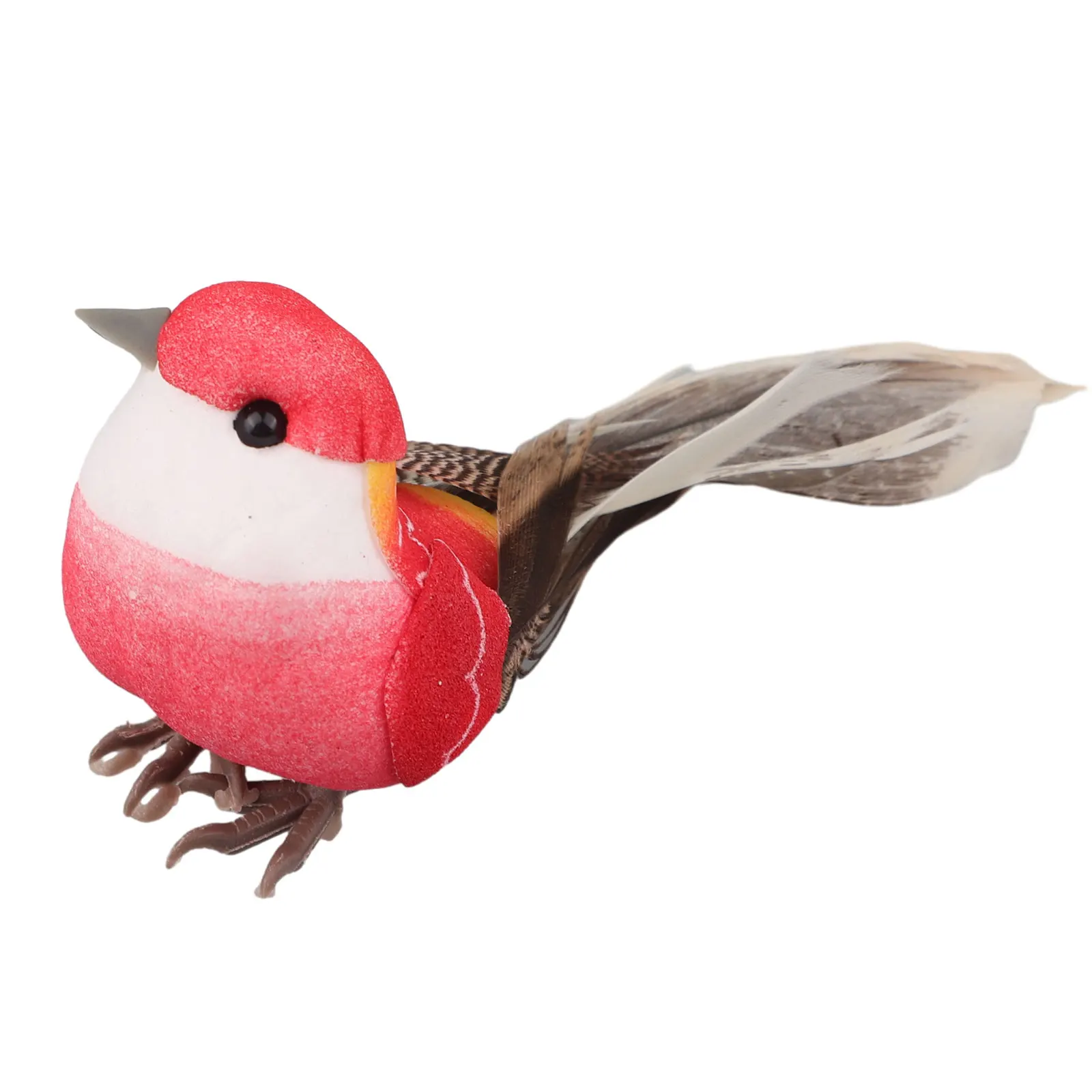6PCS Artificial Bird Foam Fake Feather Bird Animal Model Miniature Landscape Perched Birds Adornment Home Decoration