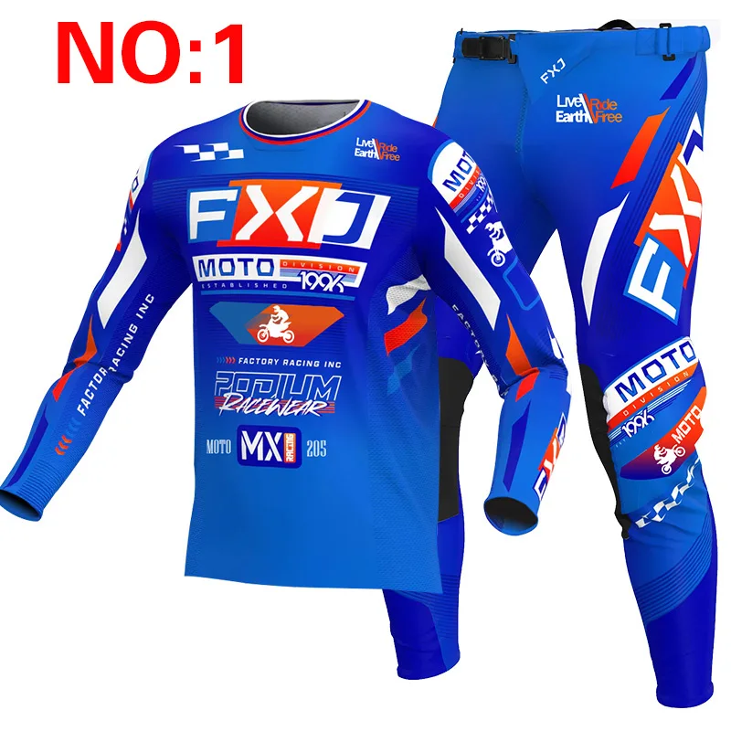 NEW 2025 FXJ Pink enduro motocross gear set mx jersey pants green motorbike clothing mtb carracing suit Off Road equipment view 3