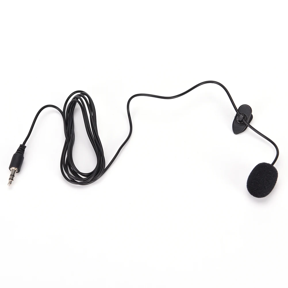 High quality mini 3.5mm hands-free mic microphone clip on lavalier lapel for pc laptop black