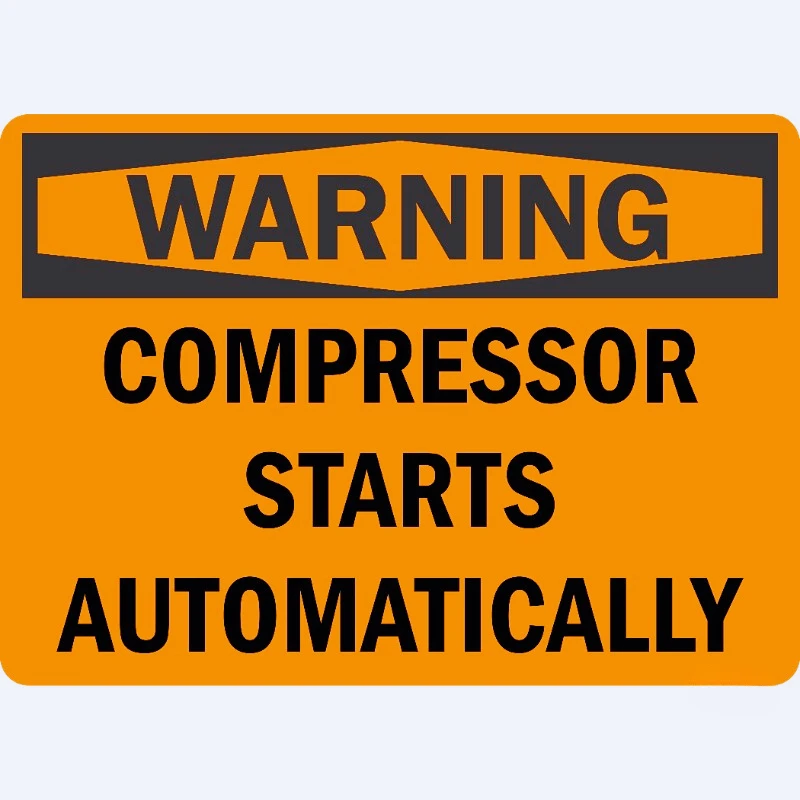 

Car decoration decal sticker Warning Compressor Starts Automatically Vinyl Sticker 13cm PVC KK