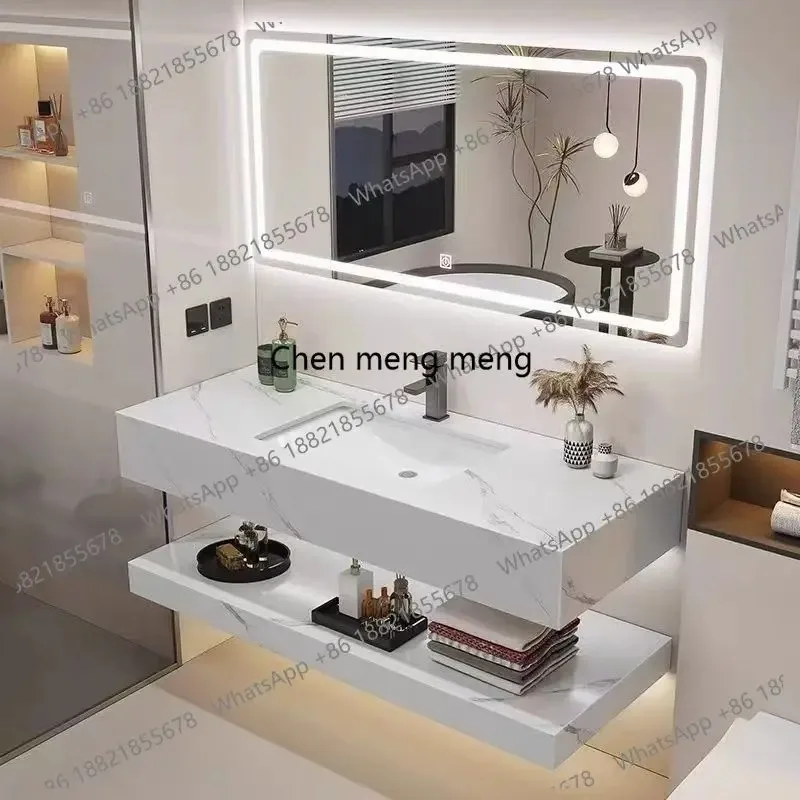 

E182 Bathroom wash basin cabinet combination bathroom cabinet ceramic integrated basin washbasin countertop integrated