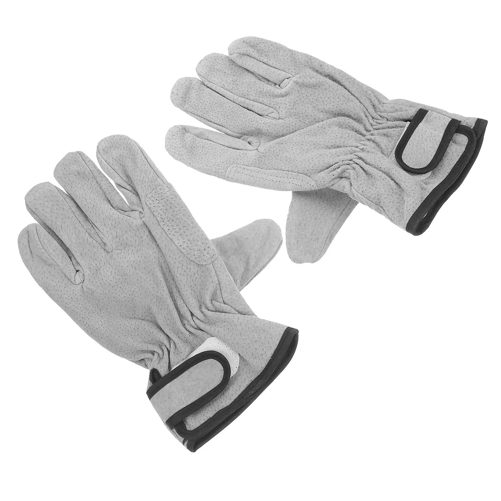 

1Pair Welding Gloves Short Design Heavy Duty Heat Resistant Safety Work Gloves for Construction Repair Gardening Fire Protection