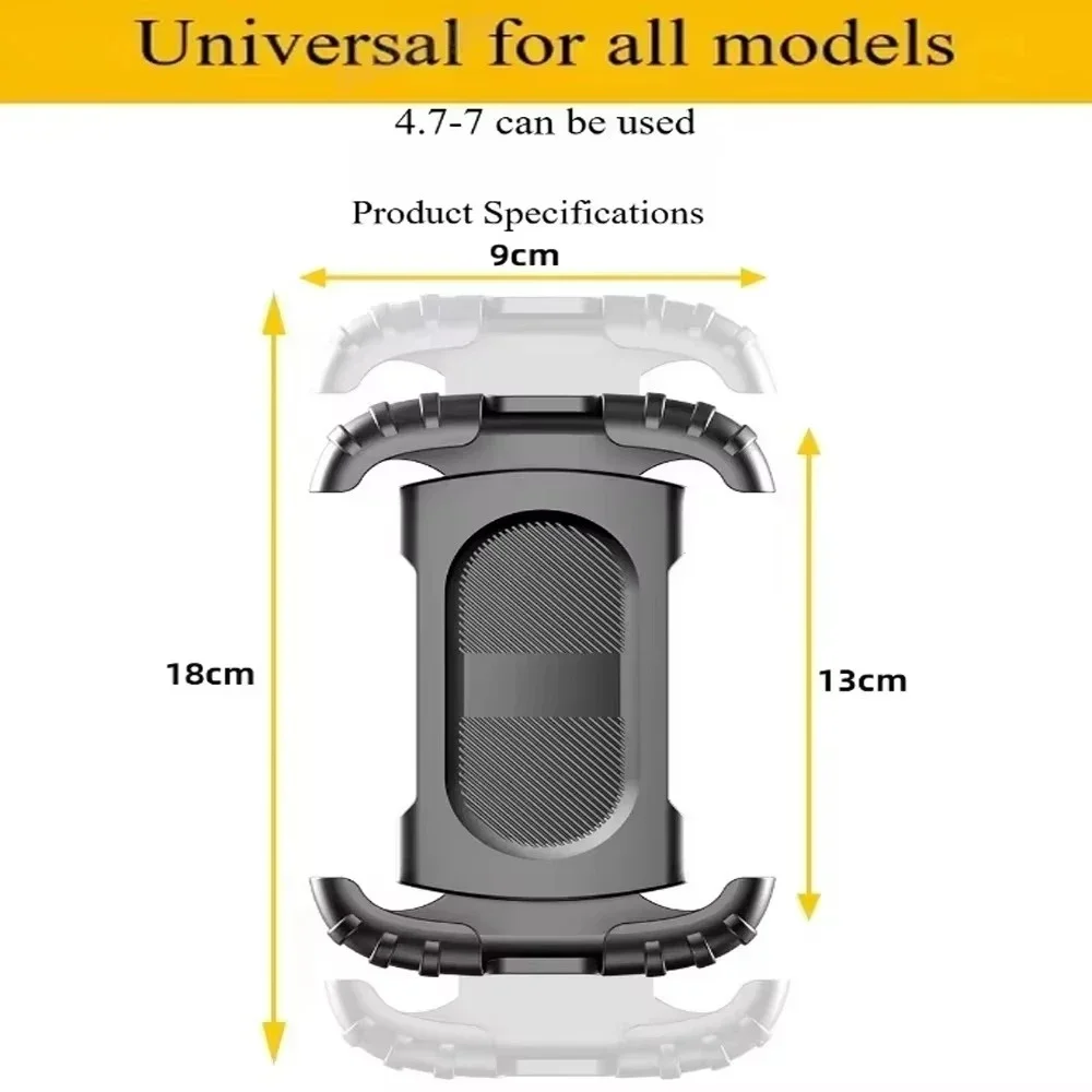 360° Rotatable Bike Motorcycle Phone Holder Adjustable Shockproof Non-Slip Bracket Mount 4.7-7 Inch GPS Navigation Phone Holder - view 5