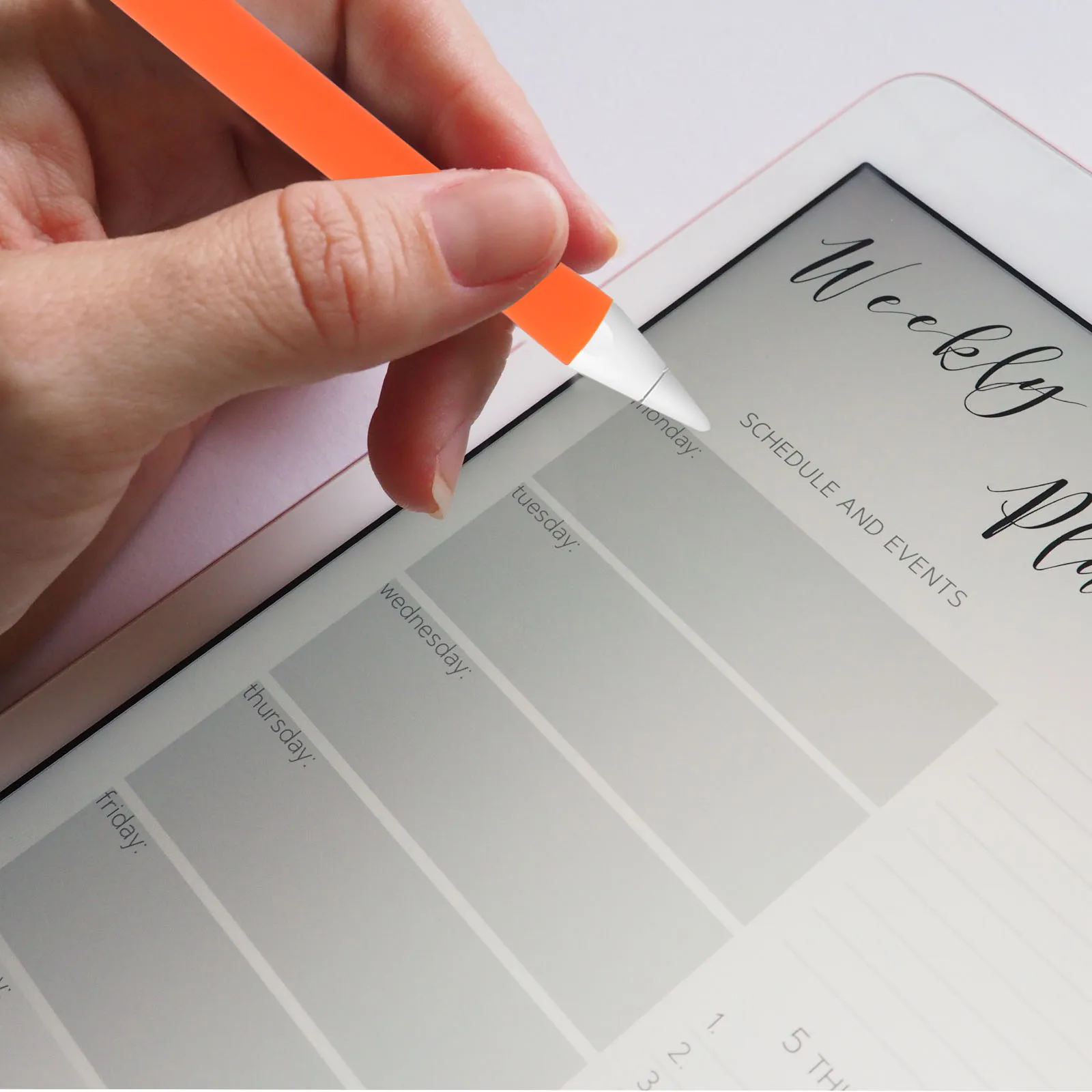 

Carrot Silicone Stylus Grip Sleeve Orange Protective Cover Compatible Pencil 1 Ergonomic Anti Slip Grip Reduces Joint