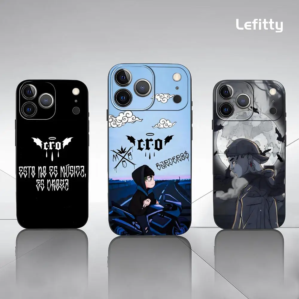 Rapper C-C.R.O Muriendo Lento Phone Case For IPhone 17 16 15 14 13 12 11 Pro Max Plus Mini Black Frosted Soft Shell Funda