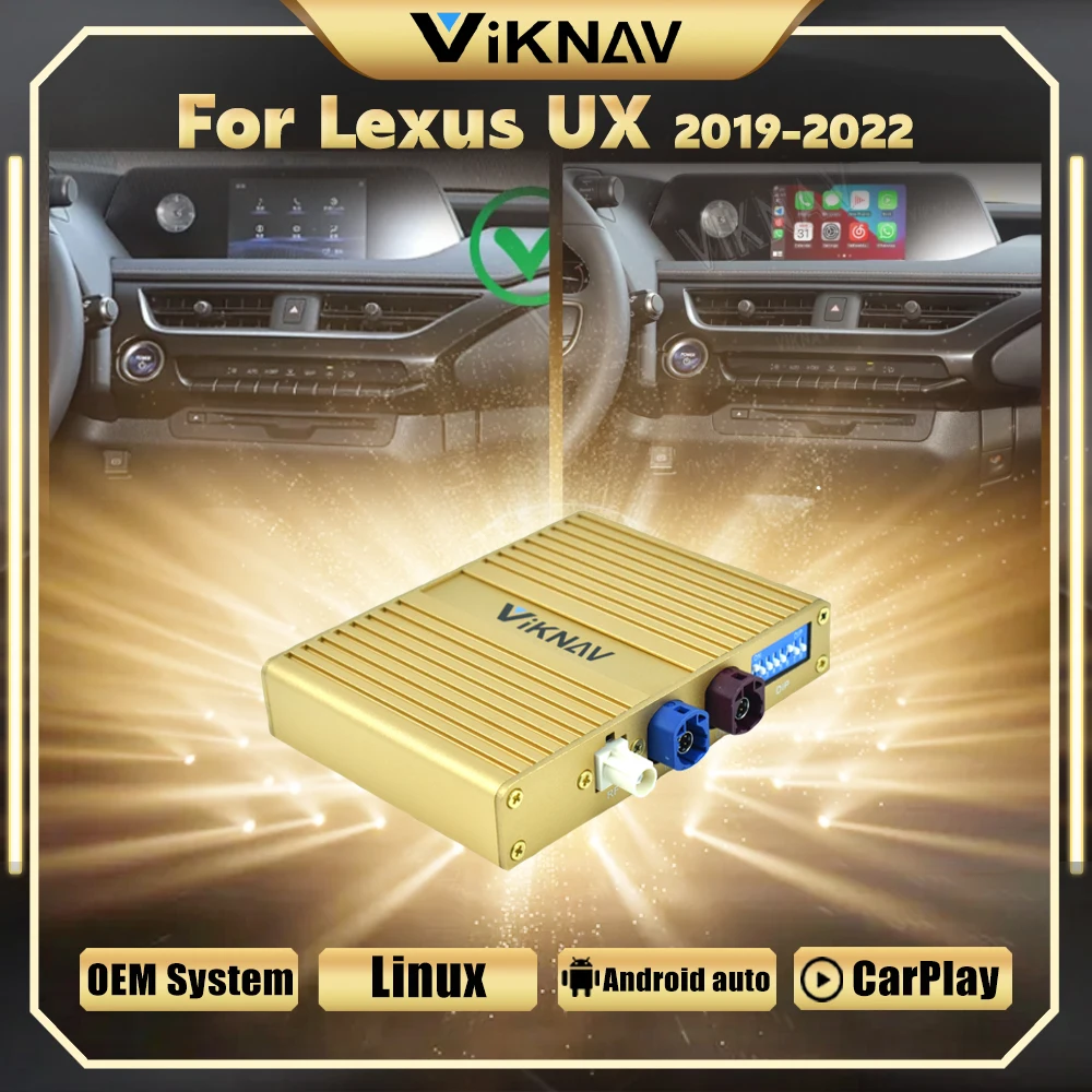 Viknav Linux Interface Decoding Box Fit For Lexus UX 2019-2022 Wireless Apple CarPlay Android Auto Upgrade Decoder Box