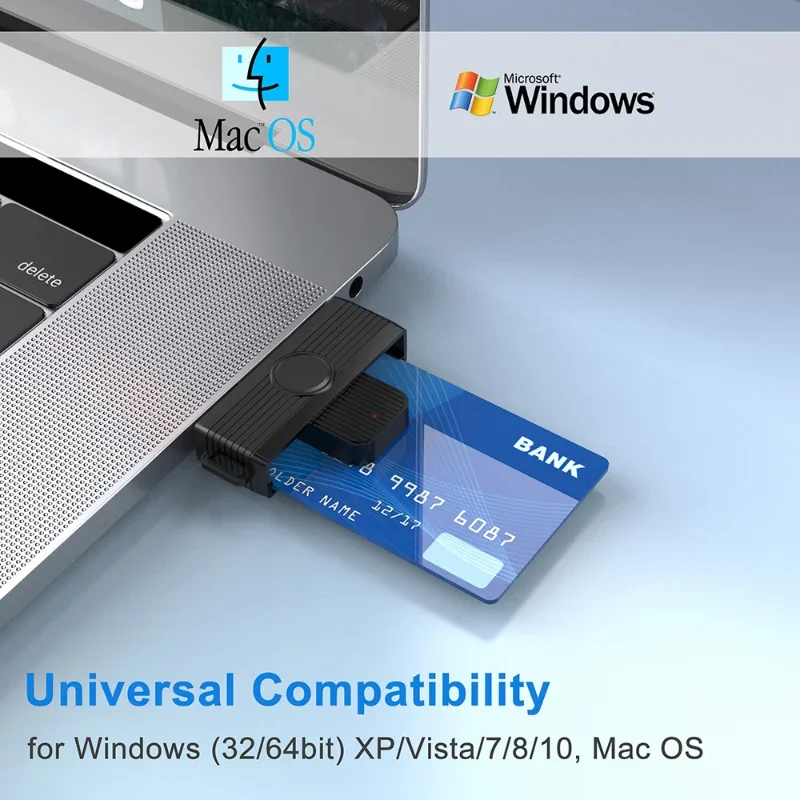 USB Смарт-кардридер CR318 для банковских карт, SIM-карты, идентификатора, соединитель адаптера для ПК
