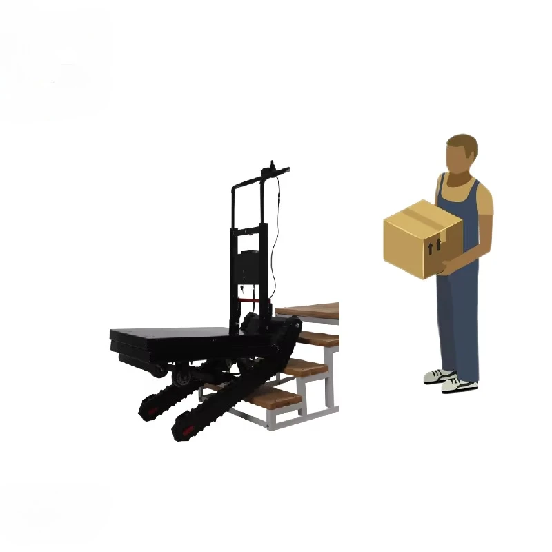 400KG Load Battery Powered Hand Truck Cart Stair Climbing Robot Factory Trolley