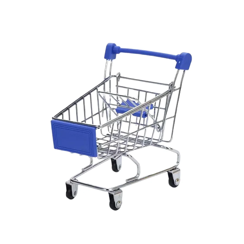 Toy Shopping Trolley Simulation Cart Household Storage Container Toys Mini Carts Creative for Children
