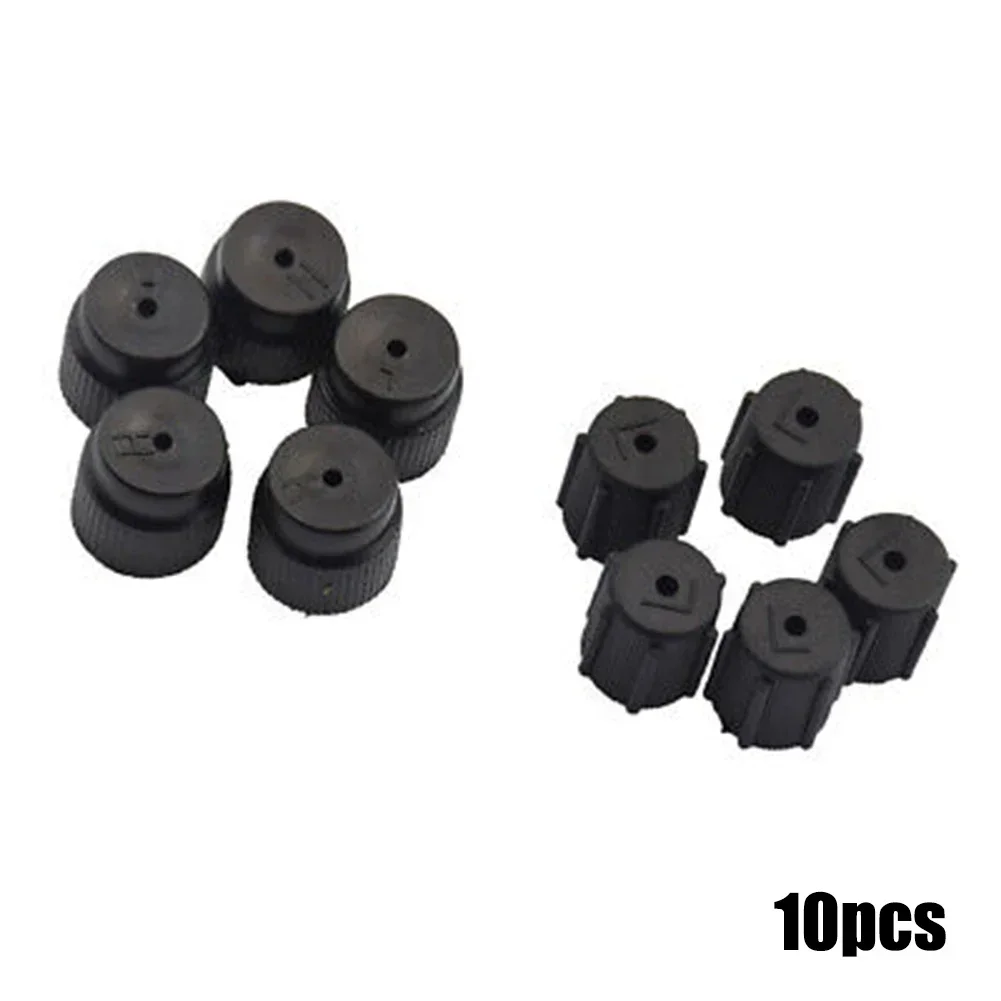 10PCS R134a Air Conditioning Cap AC Sealing Cap High Pressure AC System Valve Core Dust Cap Valve Air Conditioning Valve Cap