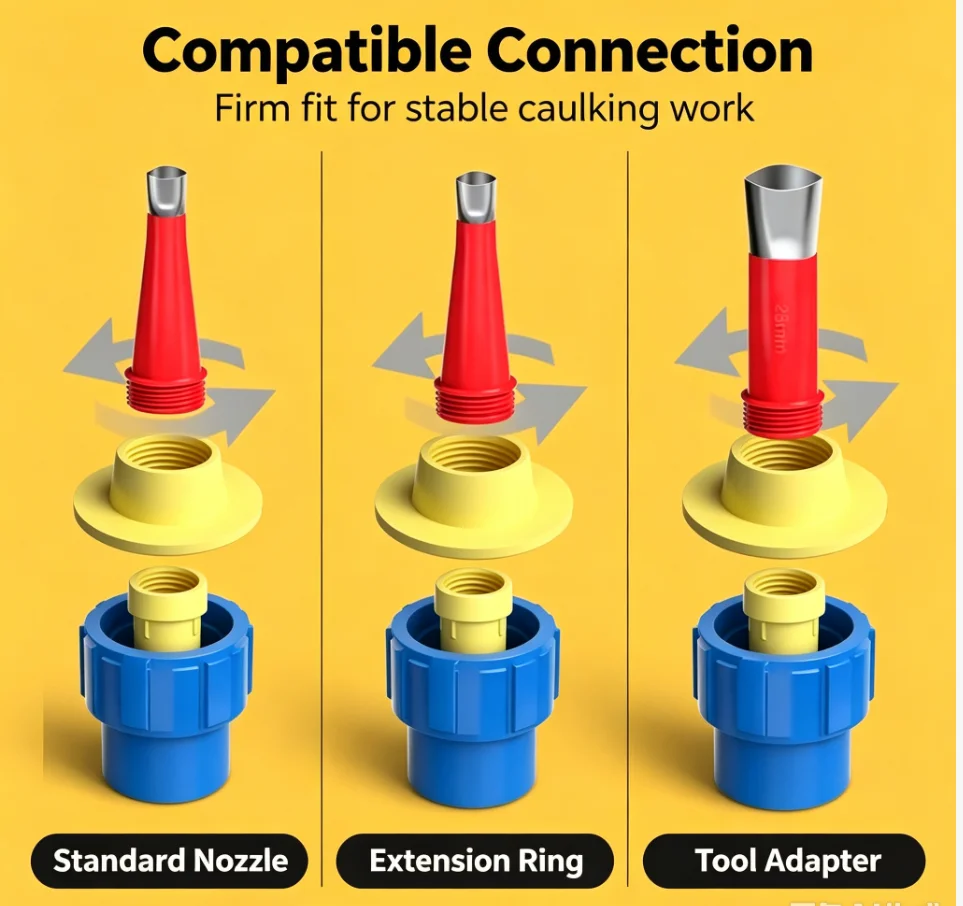 22PCS Stainless Steel Caulking Nozzle Silicone Tool Set for Sink Sealant Application