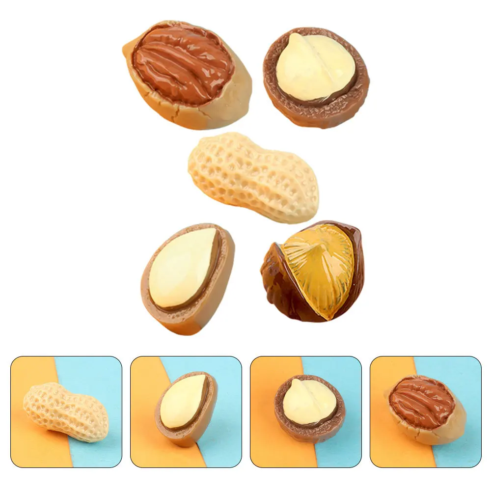 20개 시뮬레이션 견과류 미니어처 하우스 푸드 데코 레진 공예 사실적인 가짜 견과류 DIY 장면 레이아웃 놀이 주방용