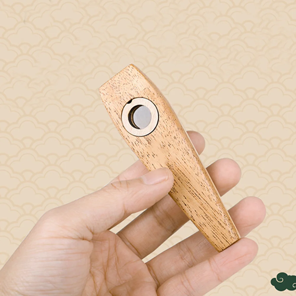 

Wooden Kazoos Musical Instrument Easy to Learn for All Ages Lightweight Portable Guitar Partners Kids toy