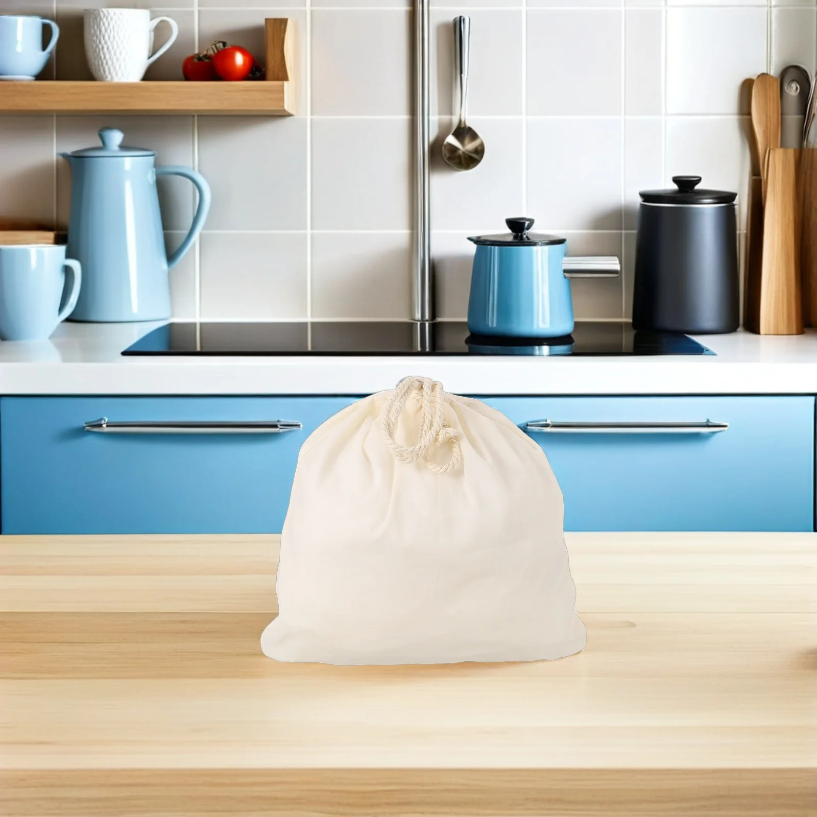 

Cotton Straining Bag 13x13 Inch Reusable Liquid Filter Bag for Nut Milk Juice Coffee Tea Brewing Filter Cheese Cloths