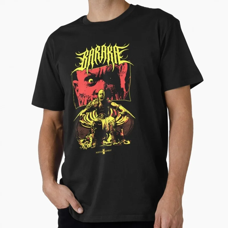 

Baraka Heavy Metal Mortal Kombat Video Game Gift for gamer 100% cotton Short Sleeve Graphic T-Shirt All size tee S-6XL