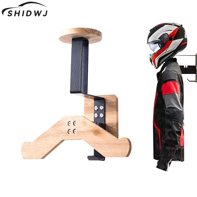 

Motorcycle Helmet Metal Wall Mounted Hat Rack Screw Black Paint Baking Rack Bicycle Display Holder Moto Equipments Accessories