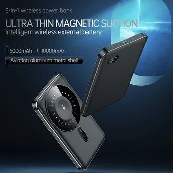 미니 휴대용 모바일 전원 예비 배터리, 5000mAh 비상 전원 포켓 보조배터리, USB 휴대폰 백업 배터리 팩 