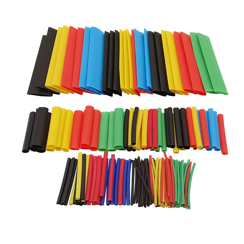 164Pcs/Set Heat Shrink Tubing Assortment Kit Electrical Connection Wire Wrapping Cable Protect Heat Shrinking Tube Sleeving