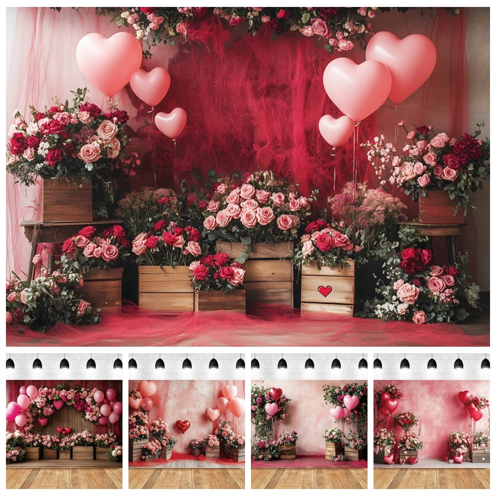 

Valentine's Day Wedding Party Photo Backdrop Valentine's Day Decoration Banner Mother's Day Bridal Shower Photography Background