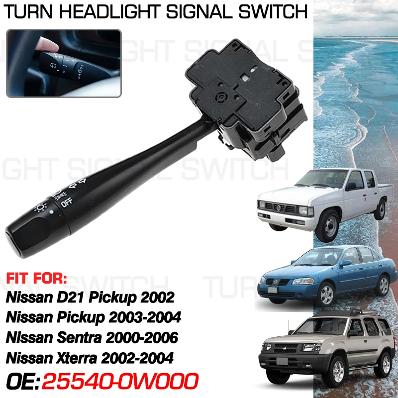 For Nissan Navara D21 Pickup 2002 Nissan Pickup 2003-2004 Car Headlight Steering Column Switch 25540-0W000 25540-5M000 CBS1078