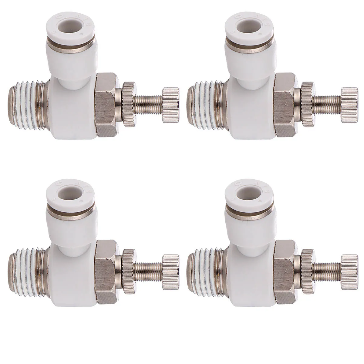 

4Pcs Air -Limiting Valve 6mm Diameter Pneumatic Push in Fitting Manual Throttle for Automatic Equipment