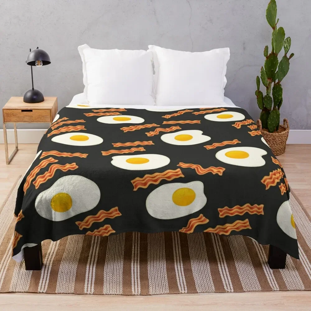 

egg and beacon Throw Blanket Bed linens Soft Plush Plaid cosplay anime manga Blankets