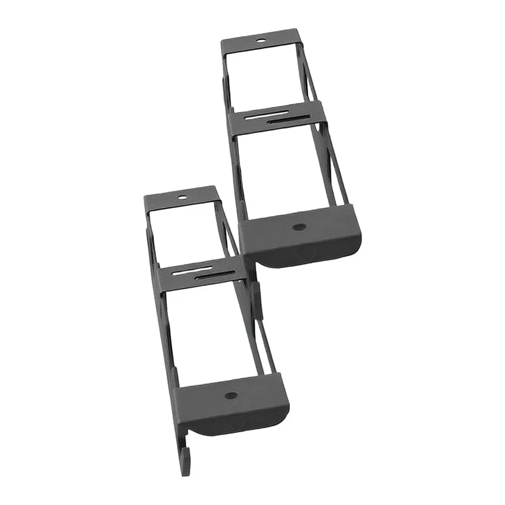 Black Wall Mount Tool Organizer for Angle Grinders - Cold Rolled Steel Bracket 40x6.5x6.8cm with Multi Slot Design