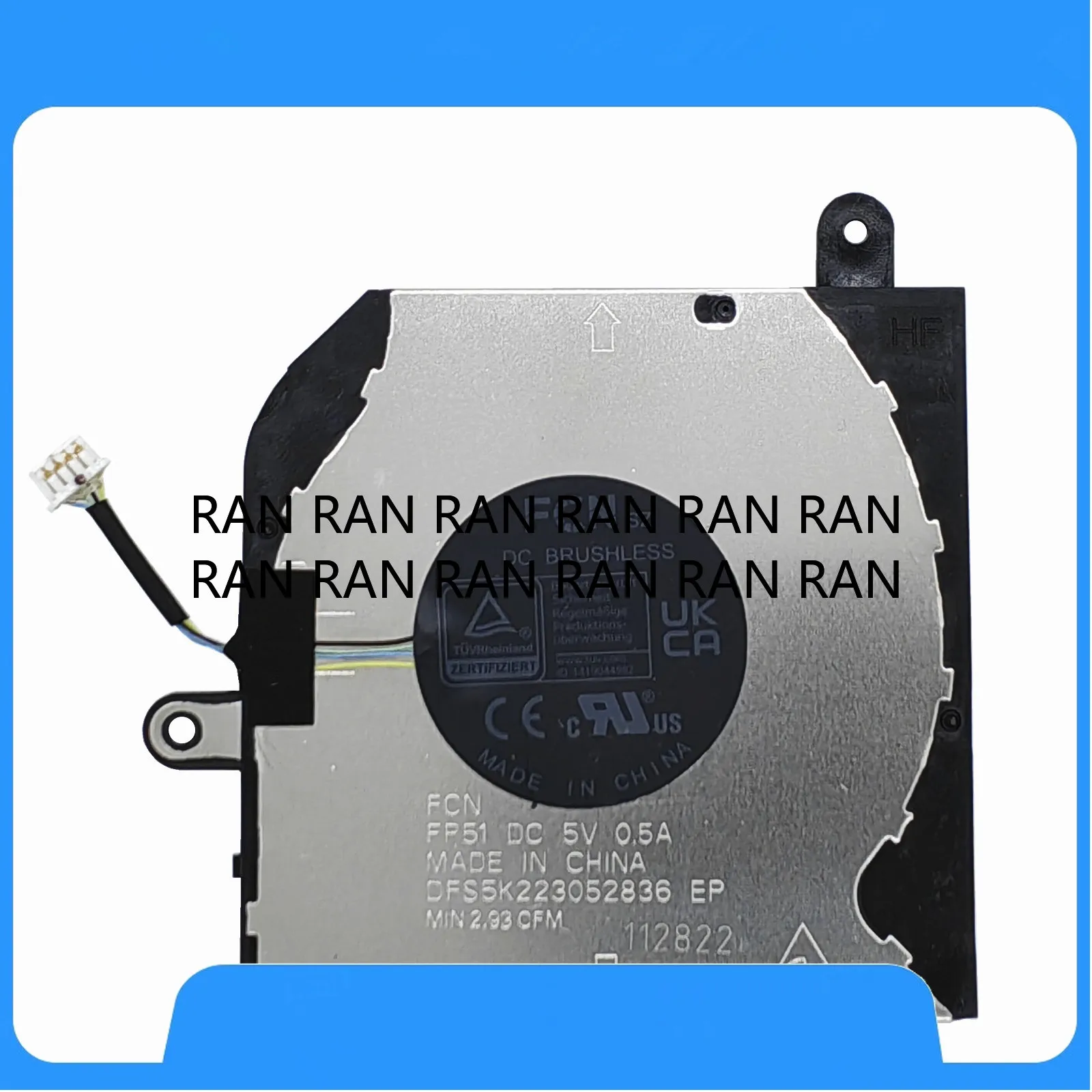 

Сменный новый вентилятор охлаждения процессора для DELL Latitude 5430 FP51 DFS5K223052836 DC5V 0,5A Встроенный охлаждающий вентилятор