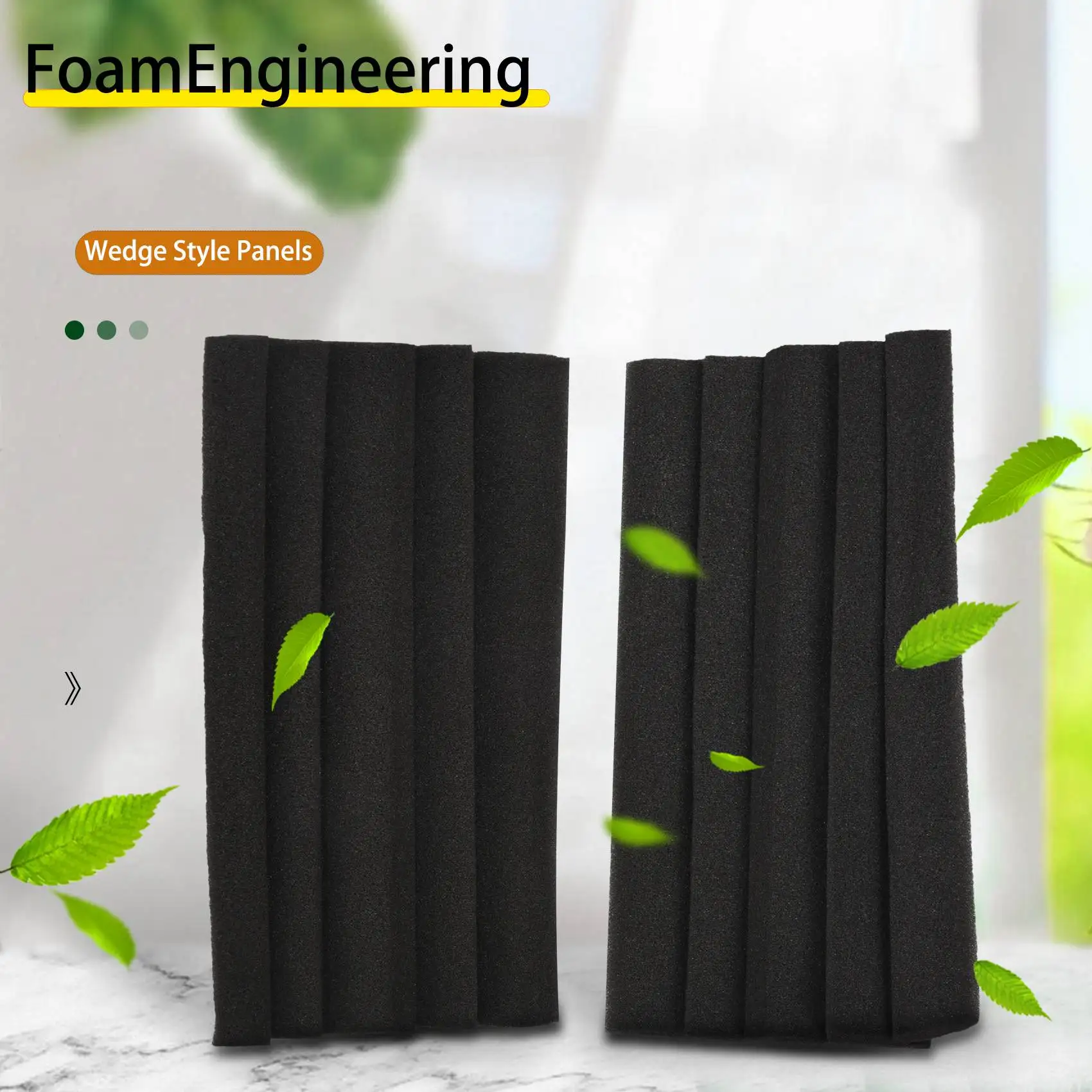 Hot New 16Pcs/Set Acoustic Foam 12Pc Bass Trap Wall Foam + 4Pc Square Sound Insulation Foam Flame Retardant High Density