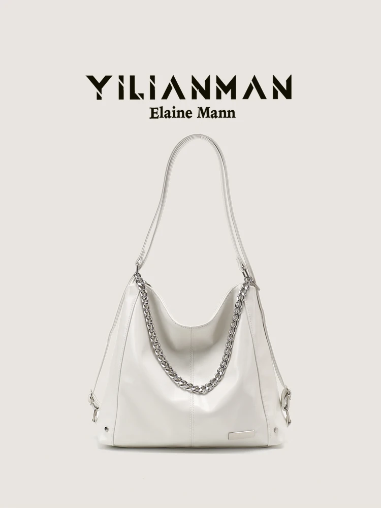 Elegant Vintage Chain Tote Bag Large Capacity Women's Original Design Multi-Functional Single Shoulder Double Shoulder Bag
