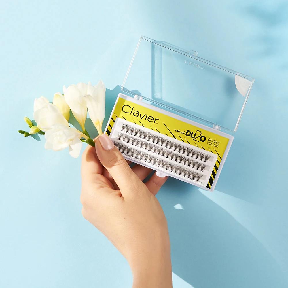 Clavier DU2O-ITS 20D Wimpern-Make-up, einzelne Wimpern, Cluster, natürliche Verlängerungen, falsche Wimpern, doppelt das Volumen – Detail 4