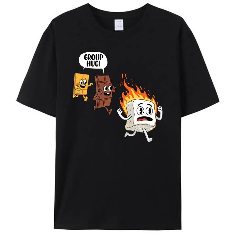 Funny For Men Smores Camping Roasting Outdoor Adventure Lover Women T-Shirt Graphic Cotton Tee Shirts Tops Novelty Gifts