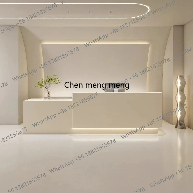 

Современный офисный стол: роскошный, элегантный, для ресепшн, демонстрации товаров, простой дизайн.