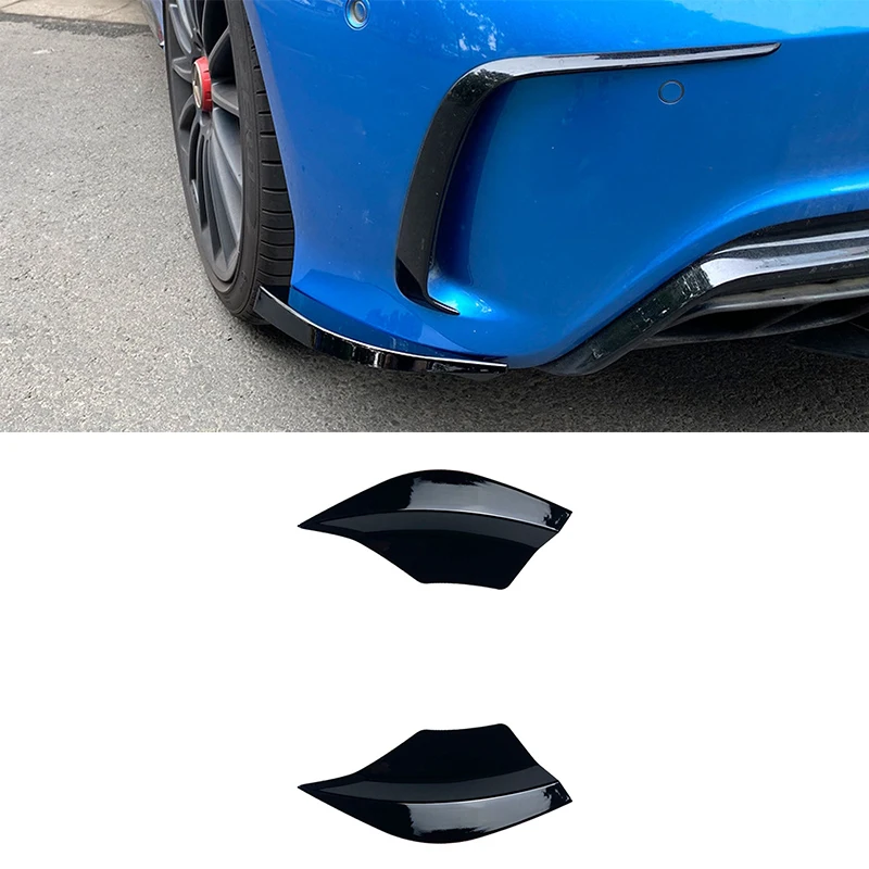 Rear Bumper Lip DiffuserSide Splitter Spoiler Body Kit For Mercedes-Benz A-Class W176 A180 A200 A45 AMG 2013-2018