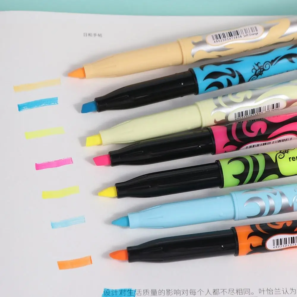 Keypoints Marker School Office Supplies Magic Pen With Eraser Pastel Drawing Pen Fluorescent Markers Pen Erasable Highlighters