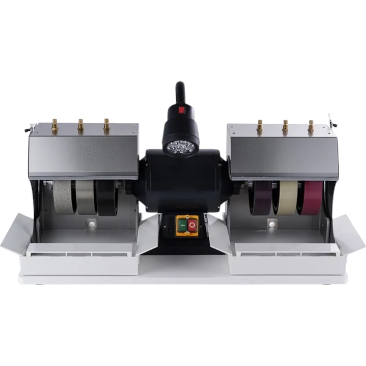 Gemstone Grinding and Faceting Machine with Polishing Wheel, Multifunctional Jewelry Tool for Polishing and Wire Drawing