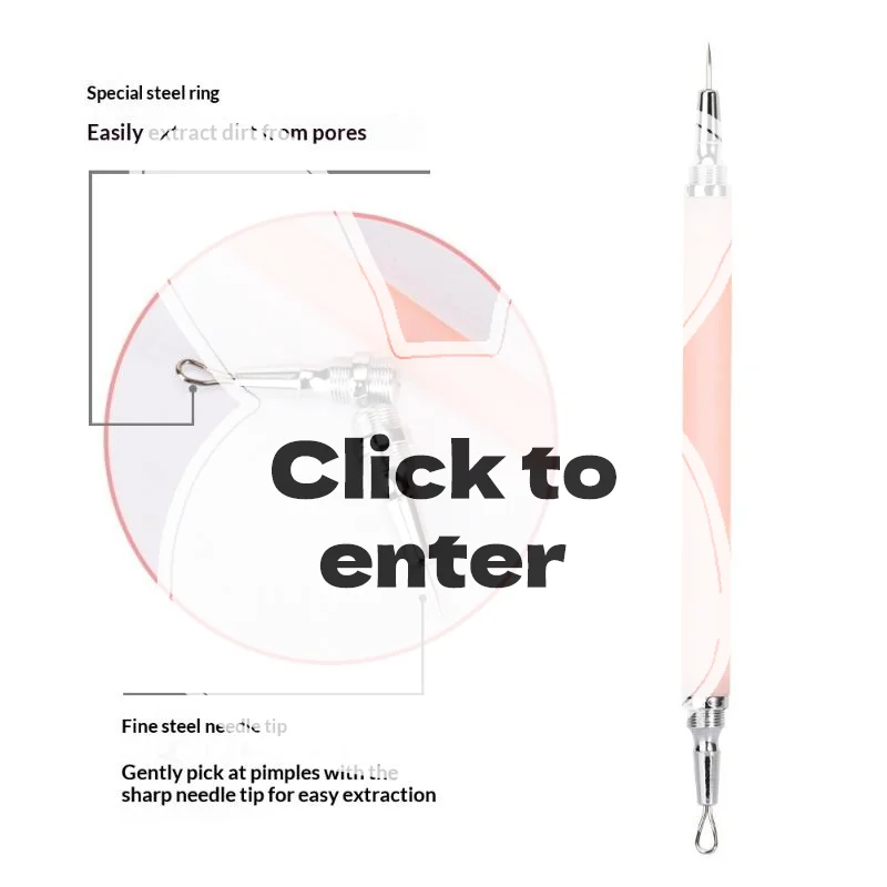 Double Head Pimple Extractor Blackhead Remover 1Pcs Safe Stainless Steel Needle Tool for Facial Pore Cleansing Routine