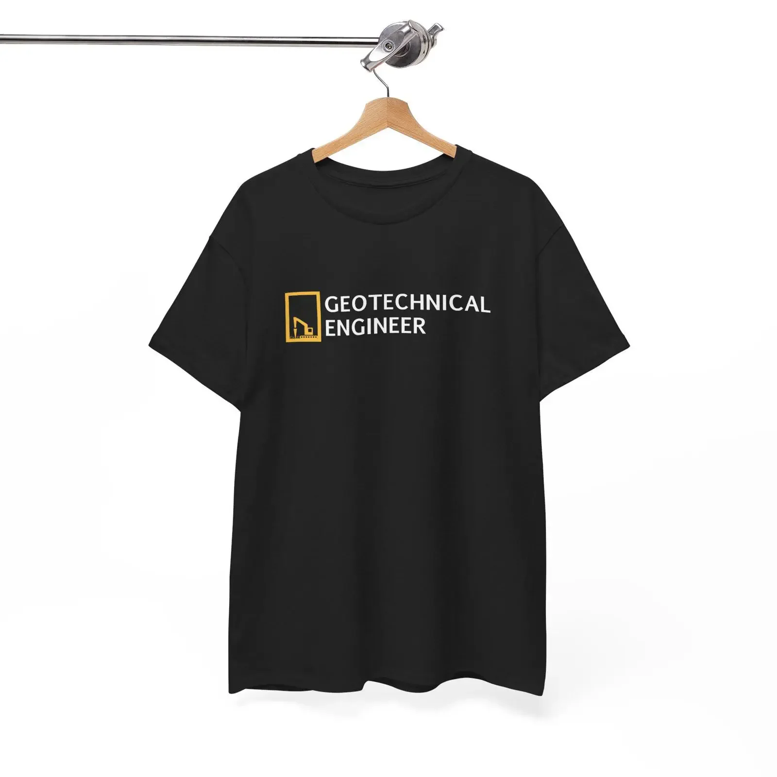 T-shirt imprimé ingénieur géotechnicien en coton épais, profession d'ingénierie pour papa, vêtement décontracté vintage délavé homme