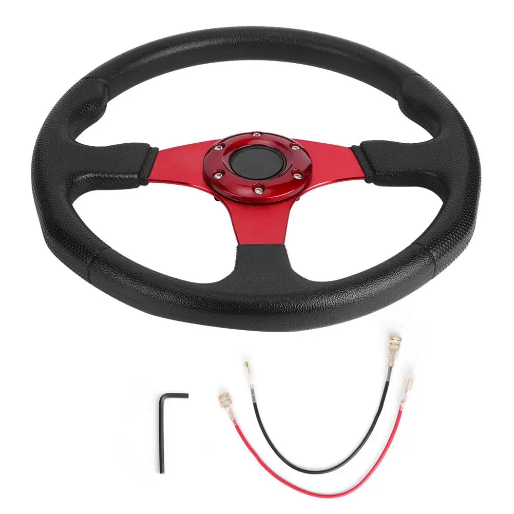 Drifting Steering Wheel 14in Steering Wheel Lightweight Wear Resistant Ergonomic PU Aluminum Alloy for car Modification