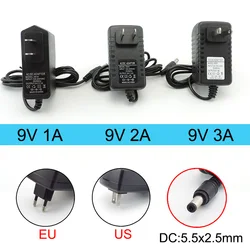 AC 110V 220V to DC 9V 1A 2A 3A 9V2A 9V1A power supply Adapter EU US 1000ma 2000ma 3000ma Converter Charger for router 5.5x2.5mm